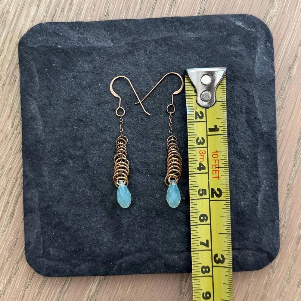 Limbo Jewelry Gold Wire and Chalcedony Earrings